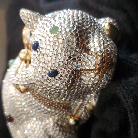 Judith Leiber sleeping Swarovski crystal cat - Picture 8 of 9